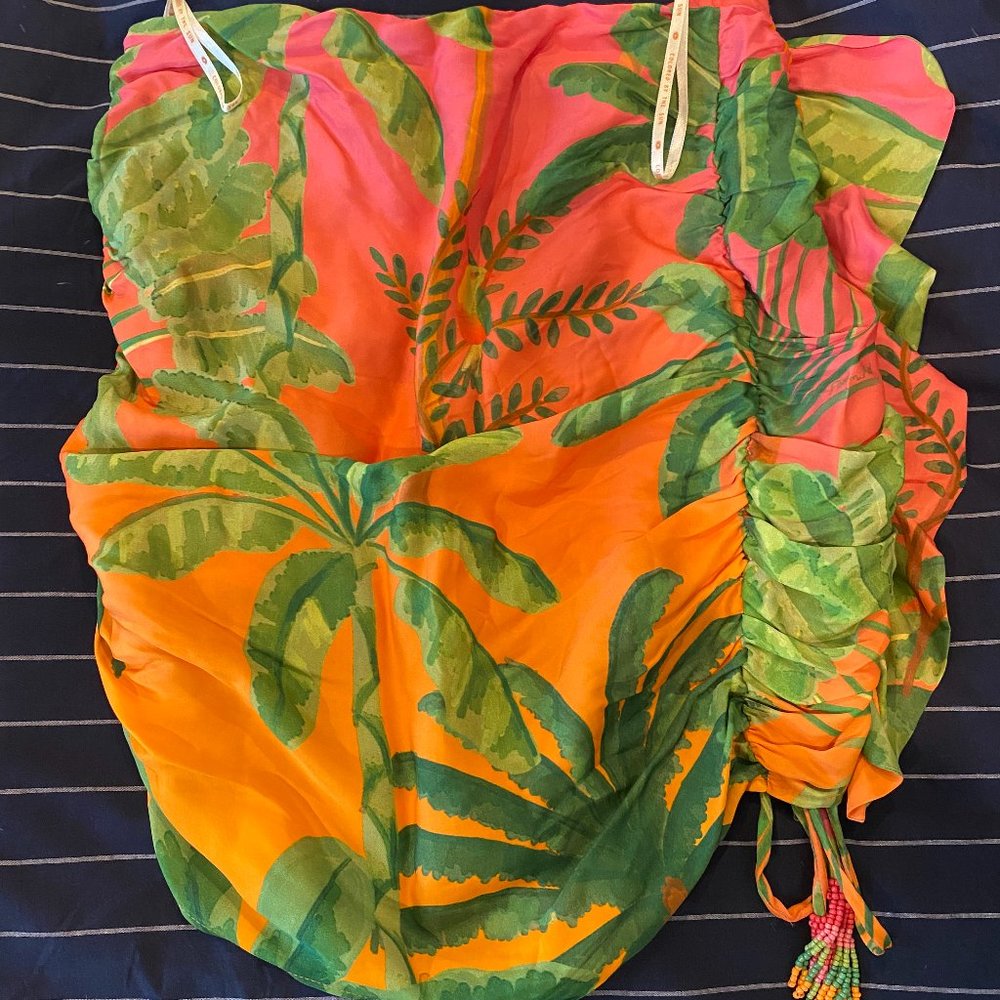 NWOT Farm Rio Sunrise Scenario Lenzing™ Ecovero™ Viscose Mini Skirt